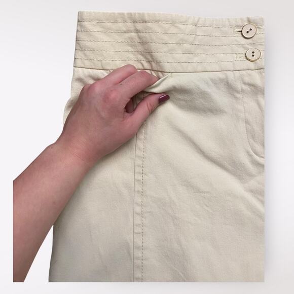 J. McLaughlin NWOT Cotton Mini Skirt Womens Size‎ 10 Cream Preppy Fall - Picture 5 of 9